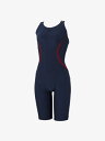 speedo スピード OVAL CURVY LO-KNEE ネイビー M SFW12510 NB | スポーツウェア ウエア スポーツ 水泳 スイミング プール 水着 ノースリーブ スリーブレス 撥水 ストレッチ性 フィット感 4分丈 膝上丈 アウトドア トレーニング レディース 女性