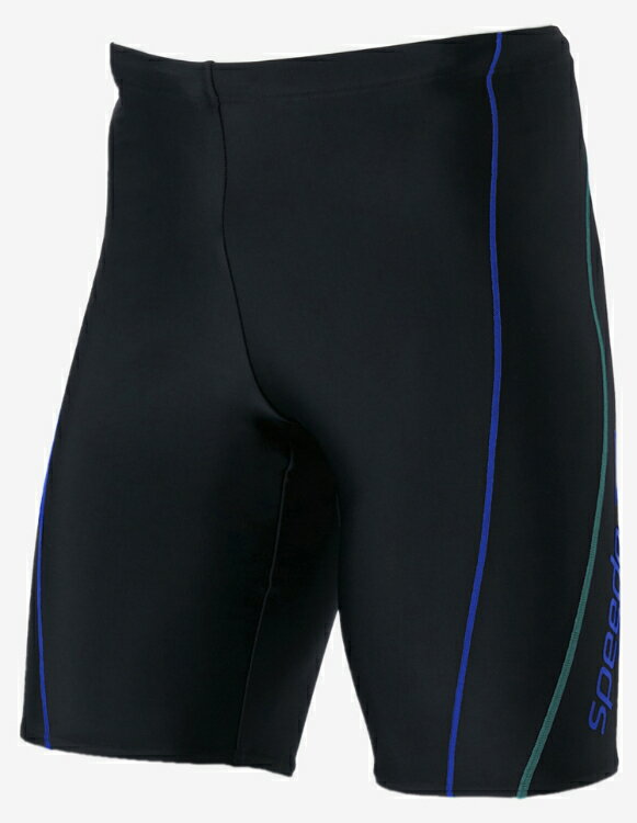 speedo スピード MEN'S JAMMER V ブラックxネイビーブルー O SF62315V KN | スイミングウェア スイムウェア 水着 ボトムス スパッツ 膝上丈 ハーフ丈 メンズ フィット感 伸縮性 フィットネス 水泳 スイミング スイム プール スポーツウェア スポーツウエア