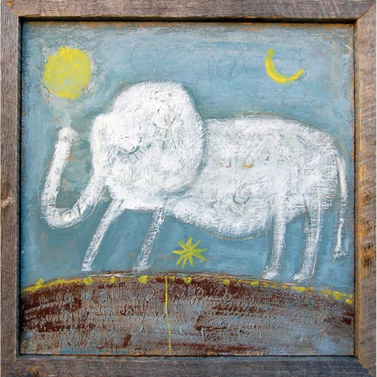 SPICE スパイス SUGARBOO Baby Elephant AP145-GW-12x12inch | アート