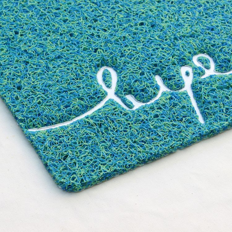 SPICE スパイス SPICE OF LIFE ふかふか テラスマット ブルーミックス Sサイズ CWLN2031 | インテリア マット 玄関マット デザイン テラス PVCマット 玄関 ベランダ