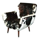 SPICE スパイス OX FUR CHAIR BROWN&WHITE HAC202BR | インテリア 家具 チェア お店 格好いい アンティーク感 ソファ 店内 内装