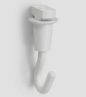 Hooks - SUGATSUNE スガツネ工業 固定 フック B1706 ワンタッチ取付 110-037-151 B1706 | ピクチャーレール 用 シンプル おしゃれ スライダー ステンレス 鋼 SUS303 ワッシャー 本体 黄銅 フック SUS304 ホワイト