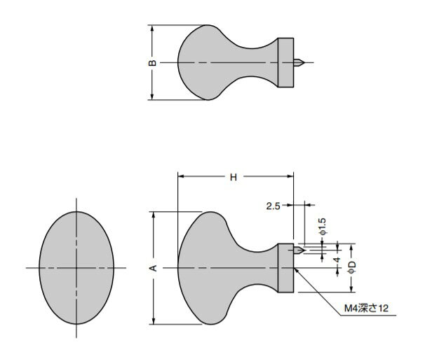 SUGATSUNE スガツネ工業 真鍮つまみ B671型 100-012-770 B671-30PB | つまみ シン...