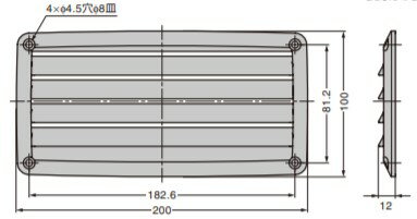 SUGATSUNE スガツネ工業 プラスチック製 空気孔 48080型 210-028-875 480802 | 取り付け 空気孔 排気口 換気口 通気口 空調機器 防虫 ドア 玄関扉 店内 風呂 浴室 トイレ マンション アパート 船舶 住宅 建築 3