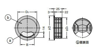 SUGATSUNE スガツネ工業 配線孔キャッ...の紹介画像2