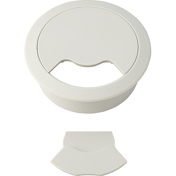 SUGATSUNE スガツネ工業 配線孔キャップ V60型 210-031-857 V60W | LAMP 取り付け カバー 配線 コード ケーブル 収納 整理 デスク テーブル パソコンデスク テレビ台 ベッド 天板 オフィス 食器棚 建築 家具