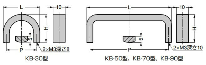 SUGATSUNE スガツネ工業 ステンレス鋼製 ハンドル KB型 100-011-099 KB-90M | シンプル おしゃれ ステンレス 鋼 SUS303 鏡面研磨 取手