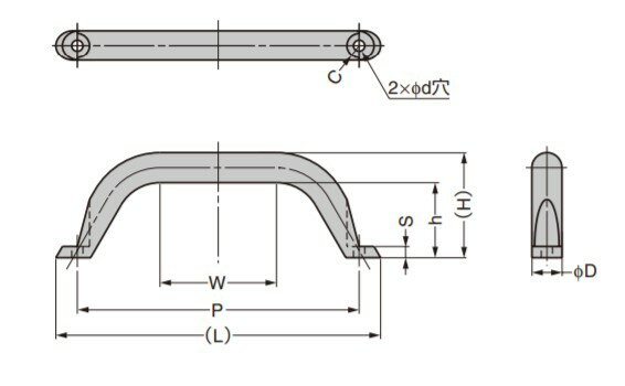 SUGATSUNE スガツネ工業 ステンレス鋼製 ハンドル MG型 SEMI規格準拠 100-010-485 MG-250 | シンプル おしゃれ 取手 ステンレス 鋼 SUS316 鏡面研磨