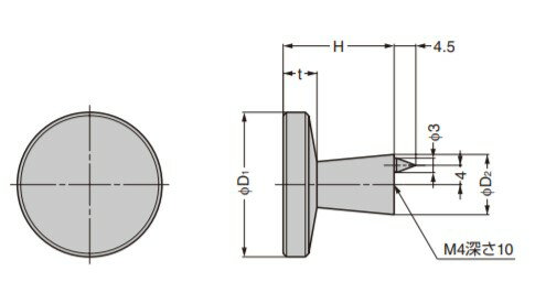 SUGATSUNE スガツネ工業 丸つまみ TS型 100-010-002 TS-36 | つまみ シンプル おしゃれ 黄銅 ホワイトブロンズめっき