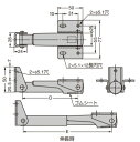 SUGATSUNE スガツネ工業 伸縮 棚受 388型 120-041-203 38830-25-BL | シンプル おしゃれ アルミニウム合金 黒 アルマイト処理 2