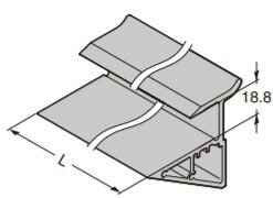 SUGATSUNE スガツネ工業 平プレート VT-J2000 棚受取付用金具木製棚板18mm専用 調整付棚受システムVT型用 130-031-199 VT-18-X800 | シンプル おしゃれ アルミニウム合金 シルバーアルマイト処理