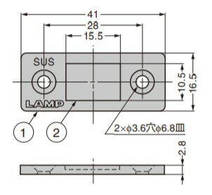 SUGATSUNE スガツネ工業 ステンレス鋼製 極薄型 マグネット キャッチ MC-159-SUS ...