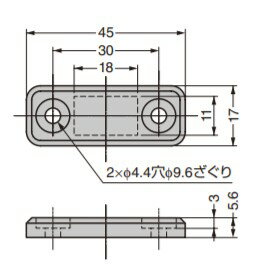 SUGATSUNE スガツネ工業 クリーン マグネット キャッチ MC-JM45型 用 本体 ブラッ...