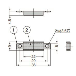 SUGATSUNE スガツネ工業 薄型マグネット キャッチ 140-059-540 MC-YN003 | DIY LAM...