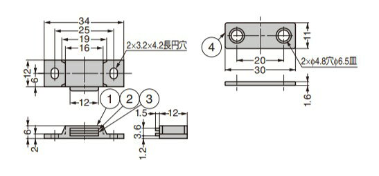 SUGATSUNE スガツネ工業 小型 マグネット キャッチ MC-YS型 本体 受座 ねじ 140-05...