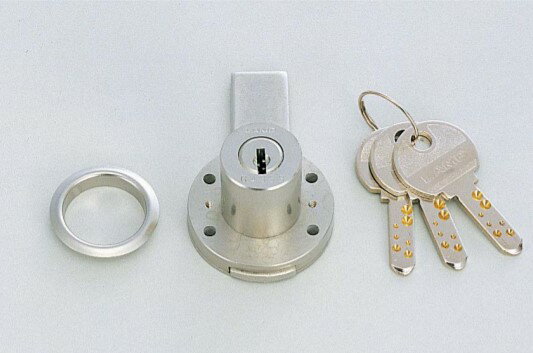 SUGATSUNE スガツネ工業 ミリオンロック 正面付用 オールロック ALF1800型 用 ミリオンロック シリーズ シリンダー錠（1〜3） 150-060-253 ALF1800-B | DIY 金物 金具 建具 ツール 部品 鍵 錠 セキュリティ部品 南京錠 防犯 ロック オールロック 引き出し めっき仕上げ