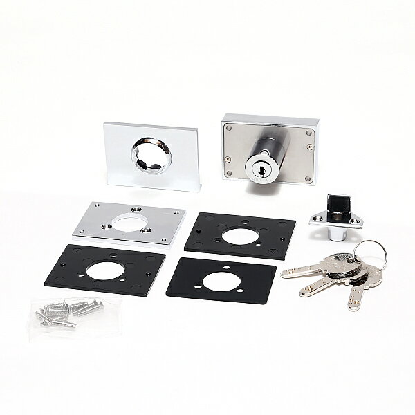 SUGATSUNE スガツネ工業 ミリオンロック シリンダー ガラス錠 GS-GL20型 PAT 150-042-117 GS-GL20-CR-B | DIY LAMP ランプ 金物 金具 ツール 部品 パーツ 錠 鍵 カギ セキュリティ部品 ロック 防犯 ガラス扉 シリンダー錠 ガラス シンプル