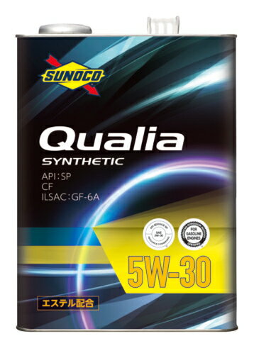 SUNOCO スノコ エンジンオイル Qualia クオリア 5W-30 4L缶 5W30 4L 4リットル オイル 交換 人気 オイル缶 油 エンジン油 車検 車 オイル交換 ポイント消化