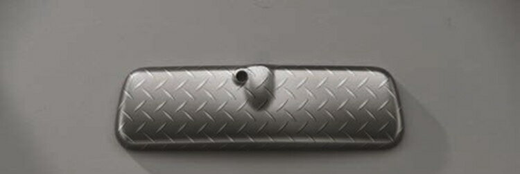 SUZUKI スズキ 純正 ルームミラーカバー 縞鋼板柄 BAPK 99145-77R00-002 | JIMNY ジムニー 車用品 カー用品 自動車 部品 パーツ アクセサリー 内装 カスタム ドレスアップ おしゃれ グレードアップ 車 DIY 取り付け 装飾 飾り アクセント カバー スタイリッシュ ワンポイント