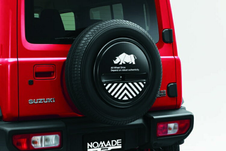 SUZUKI スズキ 純正 スペアタイヤハーフカバーデカール サイ ACBB 99230-80T10-009 | NOMADE ジムニー ノマド 車用品 カー用品 車 自動車 部品 パーツ アクセサリー カスタム カスタマイズ ドレスアップ タイヤ用品 保管 タイヤカバー ハーフサイズ ステッカー