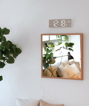 SLOWER スロウワー LED WiFi CLOCK Camino WHITE/BLACK SLW428 | 卓上時計 置き掛け兼用 クロック LED表示 アラーム デザイン時計 置き時計 掛け時計 WiFi [3]