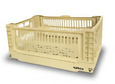 TRI Folding Container Bask LARGE SAND SLW163 | 収納ボックス コンテナボックス 折りたたみ 収納ケース 小物入れ 収納BOX コンパクト Lサイズ ラージサイズ ストレージボックス ケース デスク収納 整理整頓 アウトドア キャンプ ピクニック インテリア シンプル かわいい