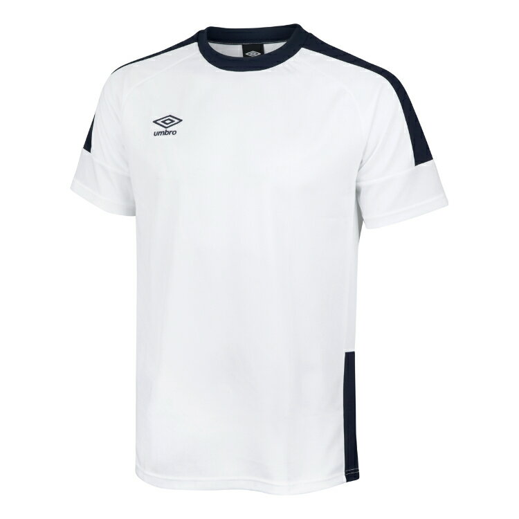 umbro アンブロ ゲームシャツ 切替 ホワイト XO UAS6302 WHT | スポーツ スポーツ用品 運動 服 衣類 ウエア トップス 半袖 吸汗速乾機能 UVカット 日焼け対策 機能性 ブランド デザイン シンプル 快適 素材 人気 おすすめ サッカー フットサル 2XL 3L ホワイト