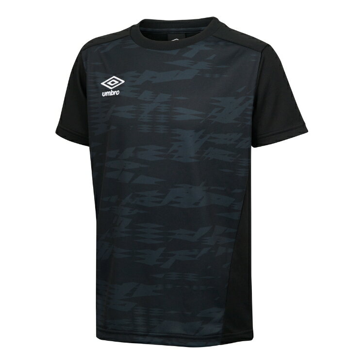 umbro アンブロ ジュニア ゲームシャツ グラフィック ブラック 140 UAS6310J BLK | スポーツ スポーツ用品 運動 服 衣類 ウエア トップス シャツ 半袖 吸汗速乾機能 ストレッチ 機能性 ブランド 快適 素材 人気 おすすめ サッカー フットサル キッズ ジュニア 140 ブラック