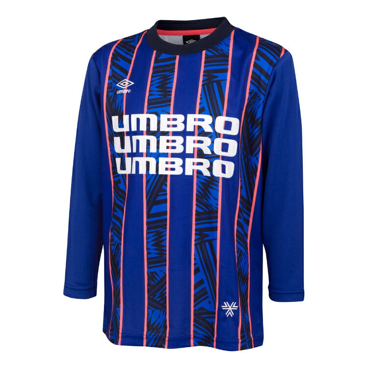 umbro アンブロ THE THIRD グラフィック長袖プラクティスシャツ ヴィクトリアブルー 140 UUJWJB51 VBLU | スポーツ 運動 サッカー サッカー用品 服 ウェア サッカーウェア トップス ジュニア 子供 プラクティスシャツ Tシャツ 長袖 ロングスリーブシャツ オリジナルロゴ