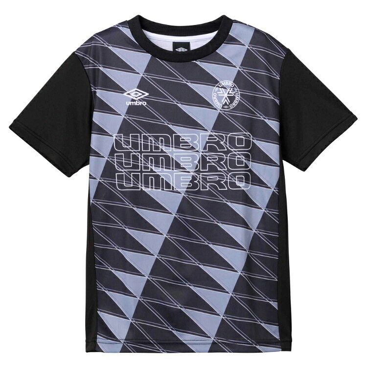 umbro アンブロ THE THIRD by UMBRO ジュニアグラフィックプラクティスシャツ ブラック 140 UF5SHS50J BK00 | スポーツ サッカー フットボール フットサル 半袖 長袖 Tシャツ シャツ UVカット クーリング 吸汗 練習 ジュニア 子供 トレーニングウェア スポーツウェア 部活