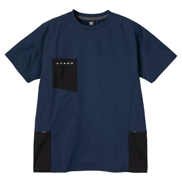 umbro アンブロ UMBRO COACHERS コーチャーズトップ ネイビー XO UF5SHS60M NV00 | スポーツ サッカー フットボール フットサル 半袖 Tシャツ シャツ UVカット ストレッチ 吸汗 速乾 ジュニア キッズ 子供 大人 メンズ トレーニングウェア スポーツウェア