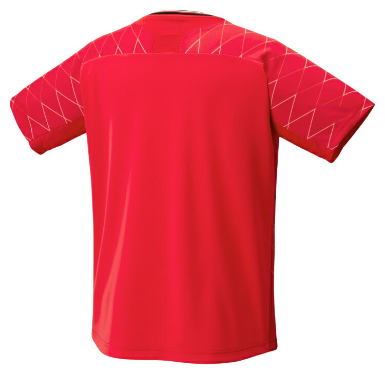 YONEX ヨネックス メンズゲームシャツ フィットスタイル ジャパンレッド S 10698 364 | スポーツ スポーツウェア 競技 テニス 軟式 硬式 バトミントン ウェア シャツ 半袖 メンズ UVカット 吸汗 速乾 クール 制電 ストレッチ ゲームウェア ユニフォーム 男性 ユニセックス