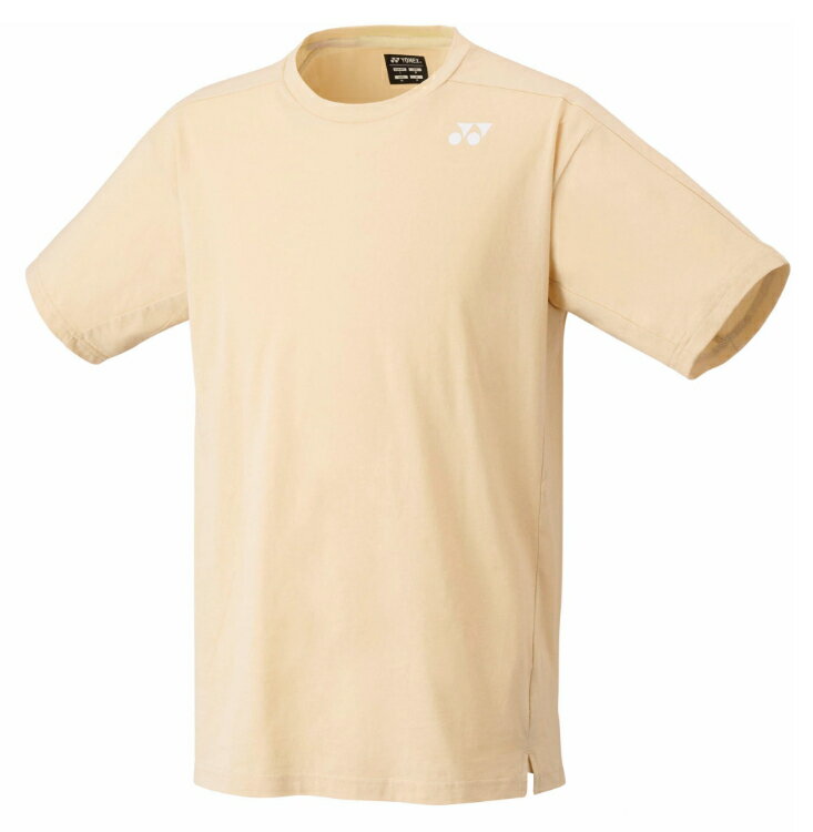 YONEX ヨネックス ユニTシャツ アイスベージュ M 16784Y 456 | スポーツ スポーツウェア 競技 テニス 軟式 硬式 バトミントン ウェア シャツ 半袖 UVカット 吸汗 速乾 クール 制電 ストレッチ ゲームウェア ユニフォーム ユニセックス 男女兼用