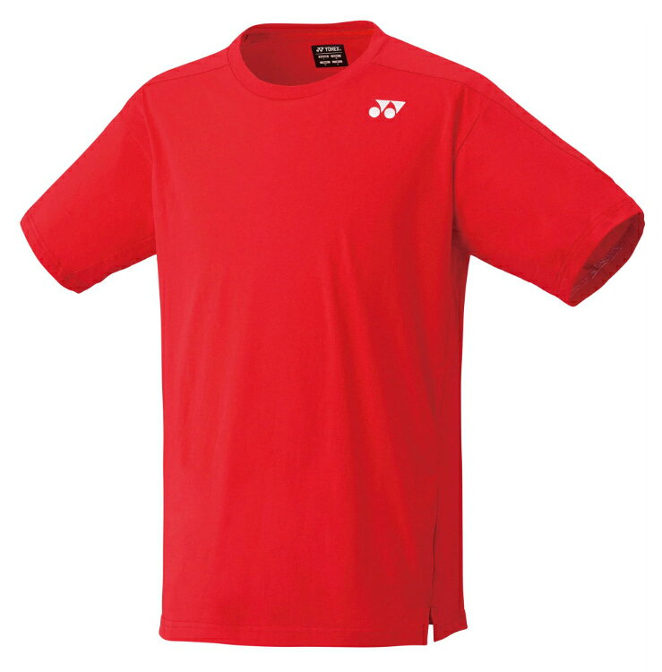 YONEX ヨネックス ユニTシャツ タンゴレッド M 16784Y 587 | スポーツ スポーツウェア 競技 テニス 軟式 硬式 バトミントン ウェア シャツ 半袖 UVカット 吸汗 速乾 クール 制電 ストレッチ ゲームウェア ユニフォーム ユニセックス 男女兼用