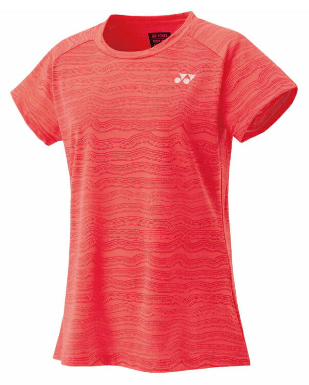 YONEX ヨネックス ウィメンズTシャツ コーラルレッド L 16788Y 475 | スポーツ スポーツウェア 競技 テニス 軟式 硬式 バトミントン ウェア シャツ 半袖 UVカット 吸汗 速乾 クール 制電 ストレッチ ゲームウェア ユニフォーム レディース 女性