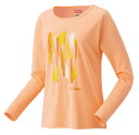 YONEX ヨネックス ウィメンズロングスリーブTシャツ ベージュピンク M 16813 589 | スポーツ スポーツウェア 競技 テニス 軟式 硬式 バトミ...