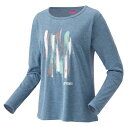 YONEX ヨネックス ウィメンズロングスリーブTシャツ フェルトブルー L 16813 590 | スポーツ スポーツウェア 競技 テニス 軟式 硬式 バトミントン ウェア シャツ 長袖 UVカット 吸汗 速乾 クール 制電 ストレッチ ゲームウェア ユニフォーム レディース 女性(4)