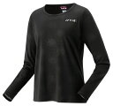 YONEX ヨネックス ウィメンズロングスリーブTシャツ ブラック XO 16815 7 | スポーツ スポーツウェア 競技 テニス 軟式 硬式 バトミントン ウェア シャツ 長袖 UVカット 吸汗 速乾 クール 制電 ストレッチ ゲームウェア ユニフォーム レディース 女性(4)