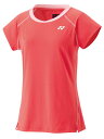 YONEX ヨネックス ウィメンズゲームシャツ コーラルレッド M 20839 475 | スポーツ スポーツウェア 競技 テニス 軟式 硬式 バトミントン ウェア シャツ 半袖 UVカット 吸汗 速乾 クール 制電 ストレッチ ゲームウェア ユニフォーム レディース 女性(4)