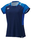 YONEX ヨネックス ウィメンズゲームシャツ ダークネイビー L 20845 554 | スポーツ スポーツウェア 競技 テニス 軟式 硬式 バトミントン ウェア シャツ 半袖 UVカット 吸汗 速乾 クール 制電 ストレッチ ゲームウェア ユニフォーム レディース 女性(4)