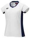YONEX ヨネックス ウィメンズゲームシャツ ホワイト L 20848 11 | スポーツ スポーツウェア 競技 テニス 軟式 硬式 バトミントン ウェア シャツ 半袖 UVカット 吸汗 速乾 クール 制電 ストレッチ ゲームウェア ユニフォーム レディース 女性(4)