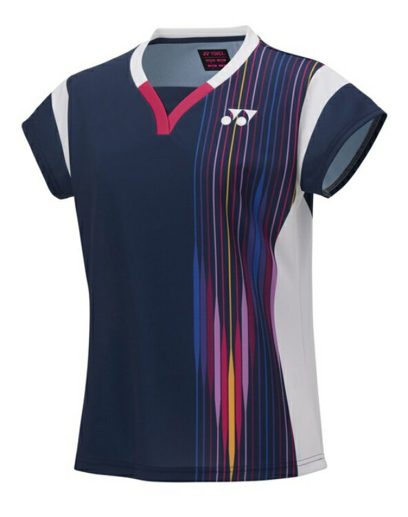 YONEX ヨネックス ウィメンズゲームシャツ パールネイビー M 20913Y 756 | スポーツウェア ウエア 衣類 トップス バドミントン ウィメンズ レディース 半袖 ハーフスリーブ シャツ ポリエステル素材 吸熱 ドライ UVカット 紫外線対策 吸汗速乾 静電気防止 機能性