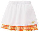 YONEX ヨネックス ウィメンズスカート ファインオレンジ L 26173 428 | スポーツ スポーツウェア 競技 テニス 軟式 硬式 バトミントン ウェ...