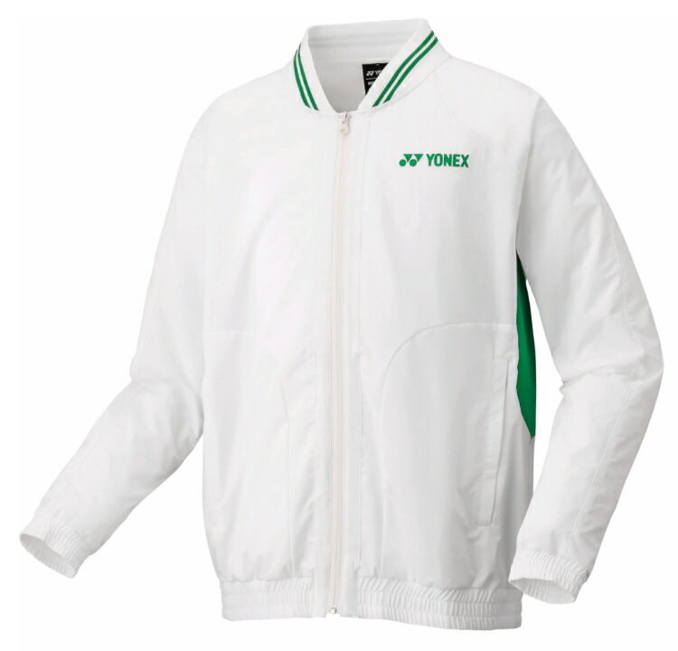 YONEX ヨネックス ユニウォームアップシャツ ホワイト O 50156Y 11 | スポーツ スポーツウェア 競技 テニス 軟式 硬式 アウター ジャージ UVカット 吸水 速乾 制電 ストレッチ ウォームアップ ファッション レディース ユニセックス 男女兼用 バトミントン