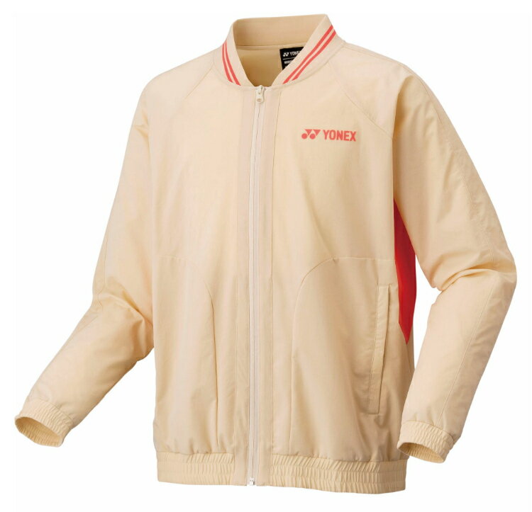 YONEX ヨネックス ユニウォームアップシャツ アイスベージュ L 50156Y 456 | スポーツ スポーツウェア 競技 テニス 軟式 硬式 アウター ジャージ UVカット 吸水 速乾 制電 ストレッチ ウォームアップ ファッション レディース ユニセックス 男女兼用 バトミントン