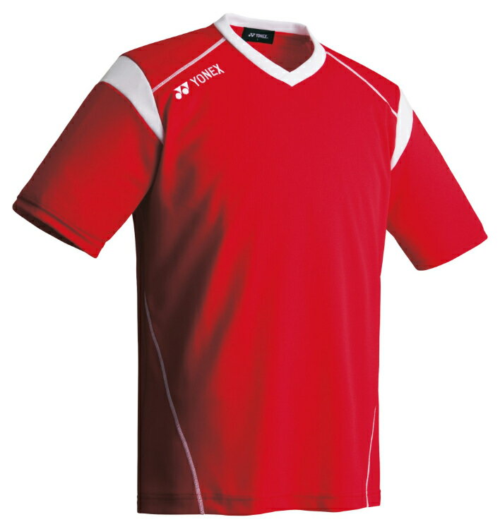 YONEX ヨネックス ユニゲームシャツSS レッド S FW1002 001 | スポーツウェア ゲームシャツ プロスタイル Tシャツ 半袖 UVカット 吸汗...