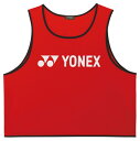 YONEX ヨネックス ユニビブス レッド FW4003 001 | スポーツ ビブス ゼッケン 収納袋付 ポリエステル100% 練習 試合 ユニセックス 男女...