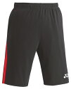 YONEX ヨネックス ユニトレーニングトップハーフパンツ ブラック/レッド XO FW6007 187 | スポーツ スポーツウェア サッカー用品 ファッション 服 ウェア ベリークール UVカット 吸汗速乾 ボトムス ズボン ハーフパンツ 半ズボン(4)