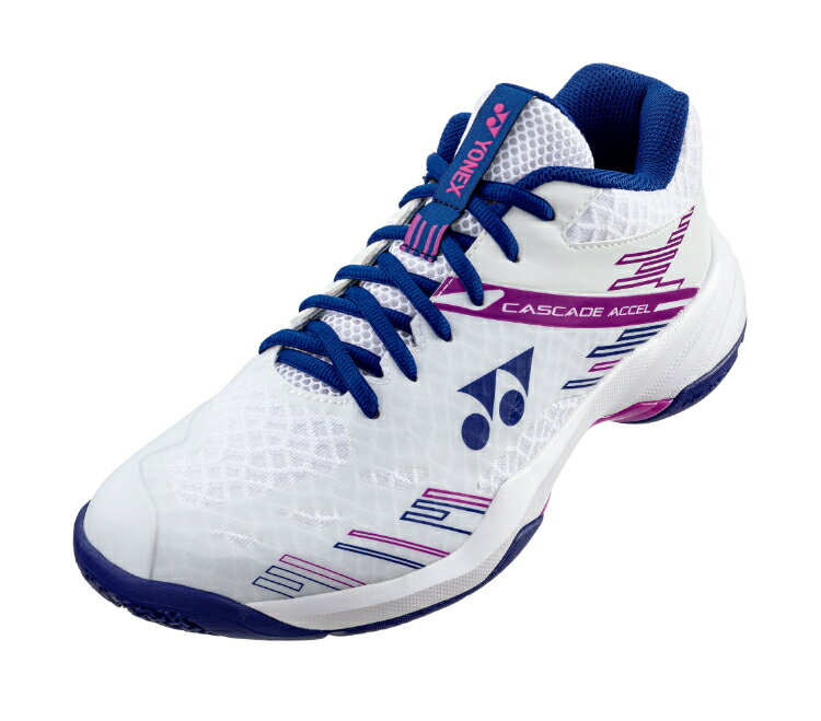YONEX ヨネックス パワークッションカスケードアクセルミッド ホワイト/パープル 28.5 SHBCA1MD 115 | パワークッションカスケードアクセルミッド ホワイトパープル シューズ 靴 フィット バドミントン 運動 練習 試合 部活 スポーツ用品 ユニセックス 小物 ブランドロゴ