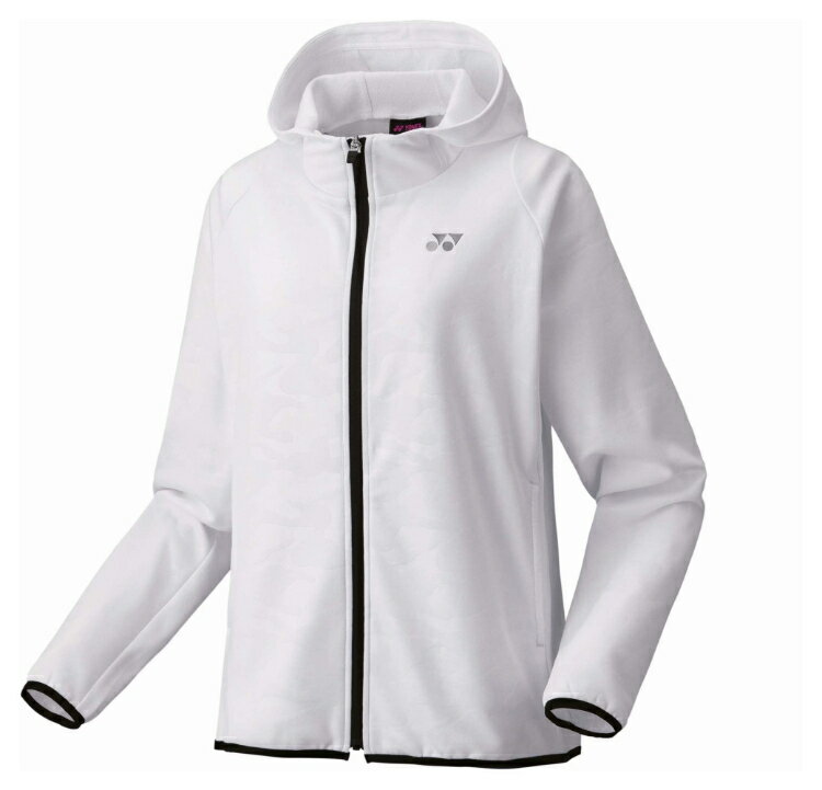 YONEX ヨネックス ウィメンズニットウォームアップパーカー ホワイト S 58115 11 | テニスウェア バドミントンウェア レディース 女性用 woman 暖かい ジャージ ウォーミングアップ テニス バドミントン 試合 スポーツウェア 秋服 冬服 上着